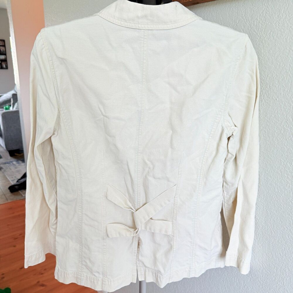 J. Jill Linen Tencel Blend Womens Khaki Lightweight Jacket Summer Spring Cool S - Picture 2 of 6